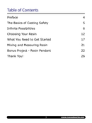 Beginners Guide to Resin Casting Table of Contents
